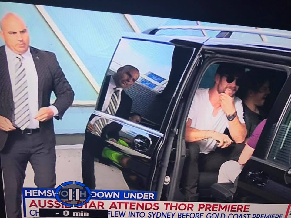 Michael McCann and Chris Hemsworth